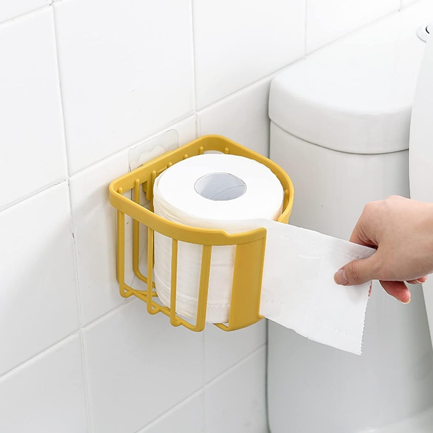Toilet Paper Holder Bathroom, Tissue Roll Wall Mounted Plastic Bathroom Toilet Paper Roll Holder, Tissue Holder with Storage and Dispenser for Bathroom, Kitchen, Washroom | 14 x 13.5 x 11 Cm Toilet Paper Holder Bathroom, Tissue Roll Wall Mounted Plastic Bathroom Toilet Paper Roll Holder, Tissue Holder with Storage and Dispenser for Bathroom, Kitchen, Washroom | 14 x 13.5 x 11 Cm